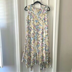 Calvin Klein Floral Sleeveless Flowy Midi Dress